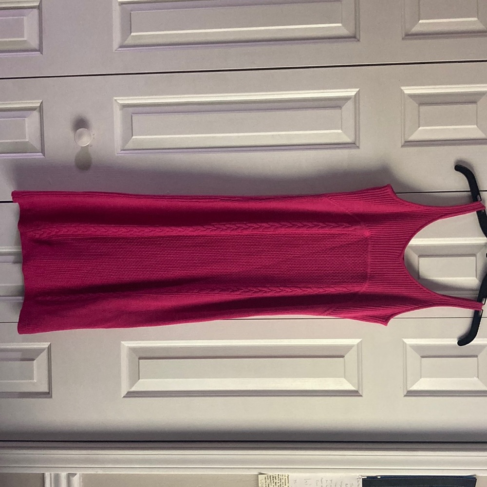pink sweater dress